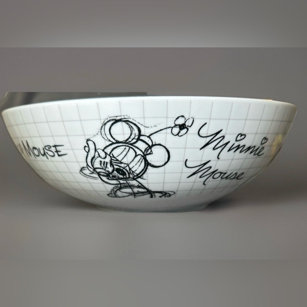 Disney Sketchbook Mickey & Friends 9.5" Salad Serving Bowl Donald Goofy - Picture 5 of 9
